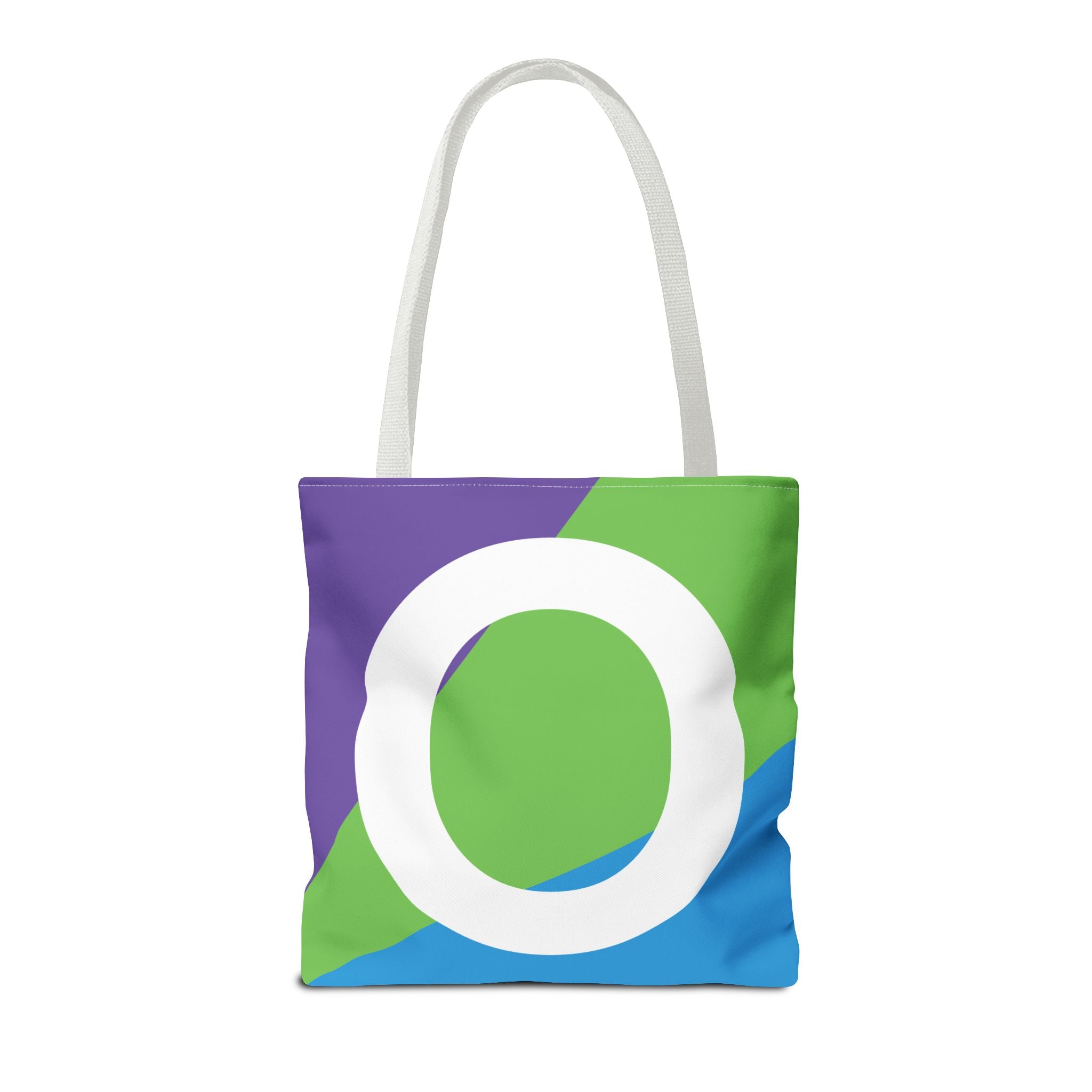 Monogram 'O' Colorblock Tote Bag — Personalized Initial O Shoulder Tote