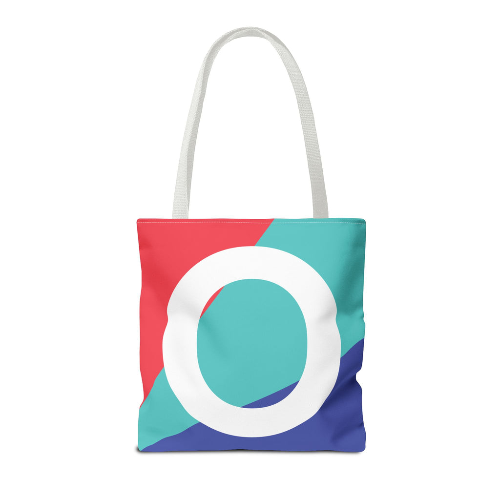 Monogram 'O' Colorblock Tote Bag — Personalized Initial O Shoulder Tote