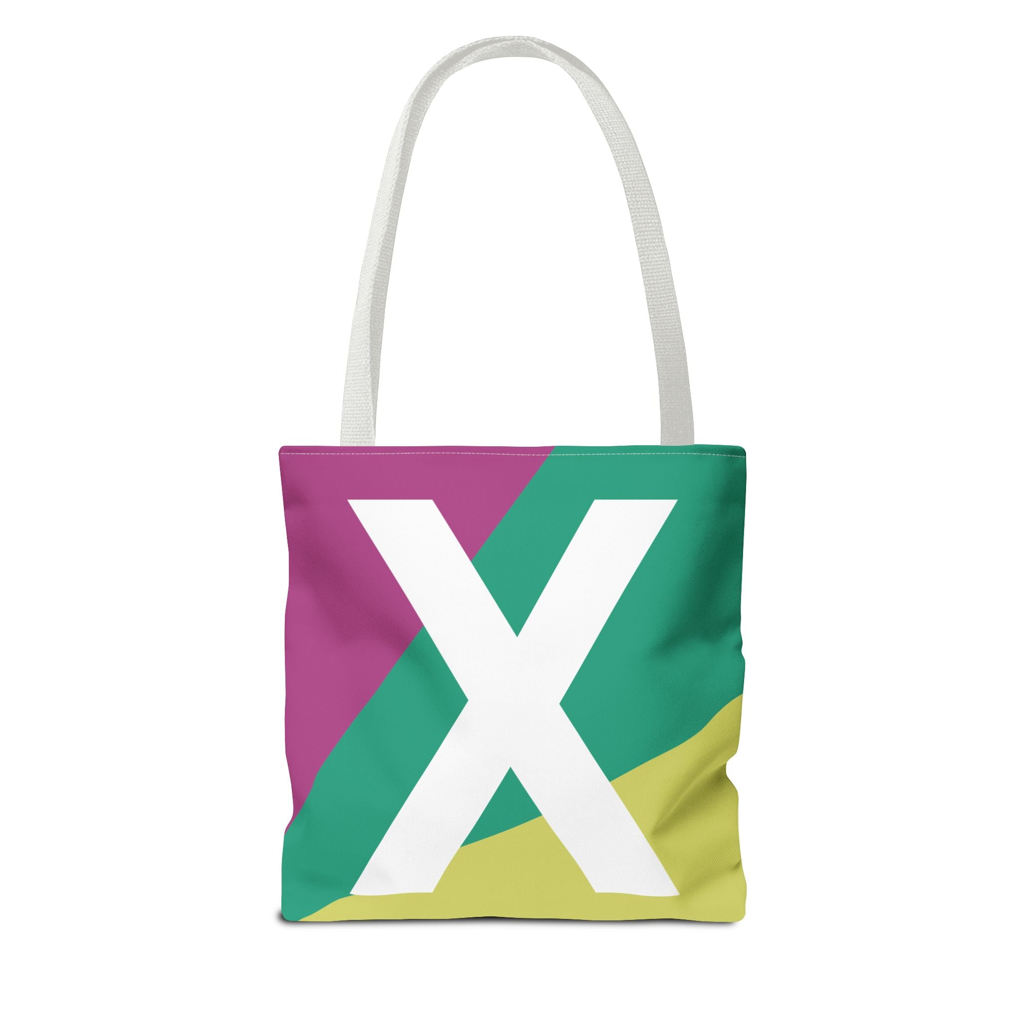 Monogram 'X' Colorblock Tote Bag — Personalized Initial X Shoulder Tote