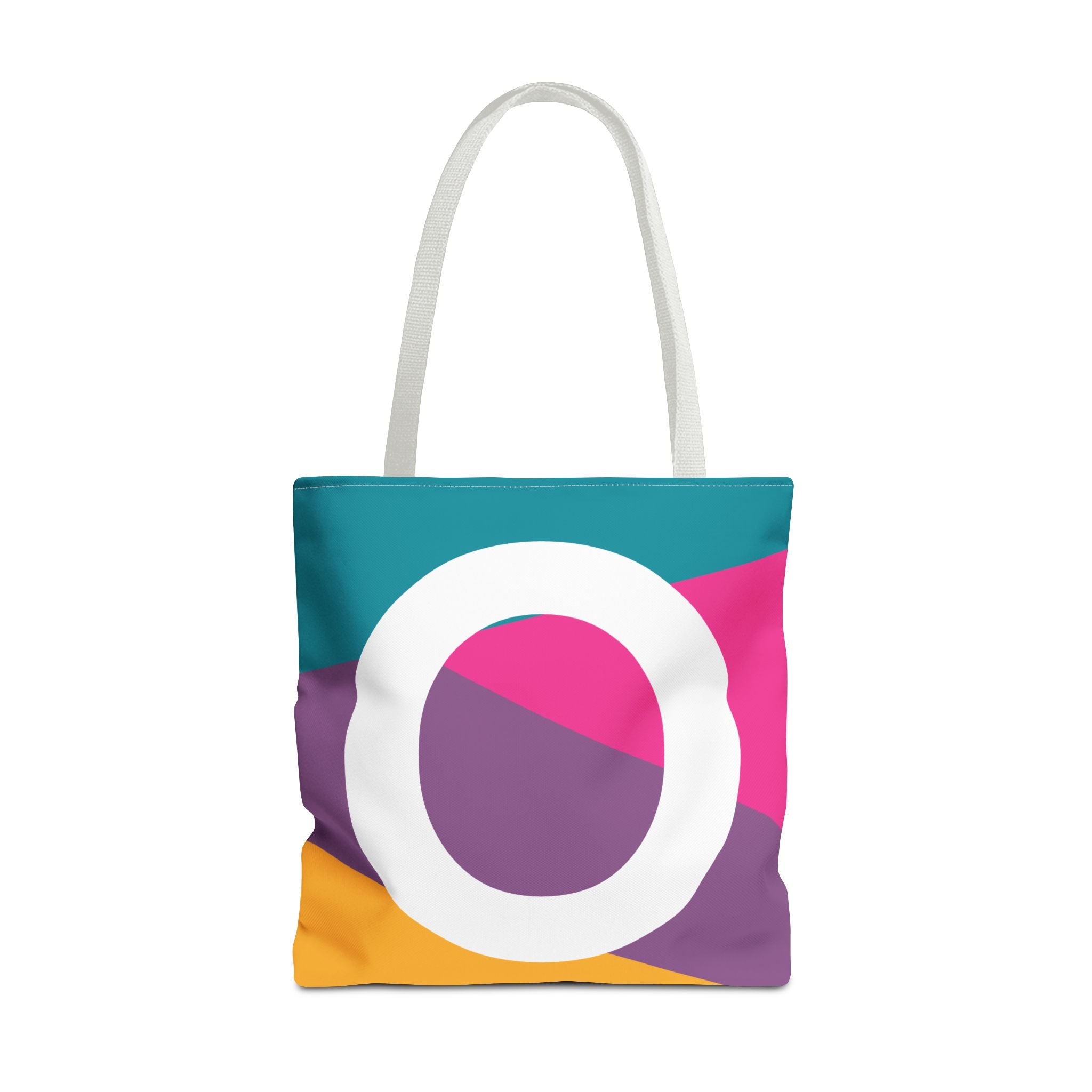 Monogram 'O' Colorblock Tote Bag — Personalized Initial O Shoulder Tote
