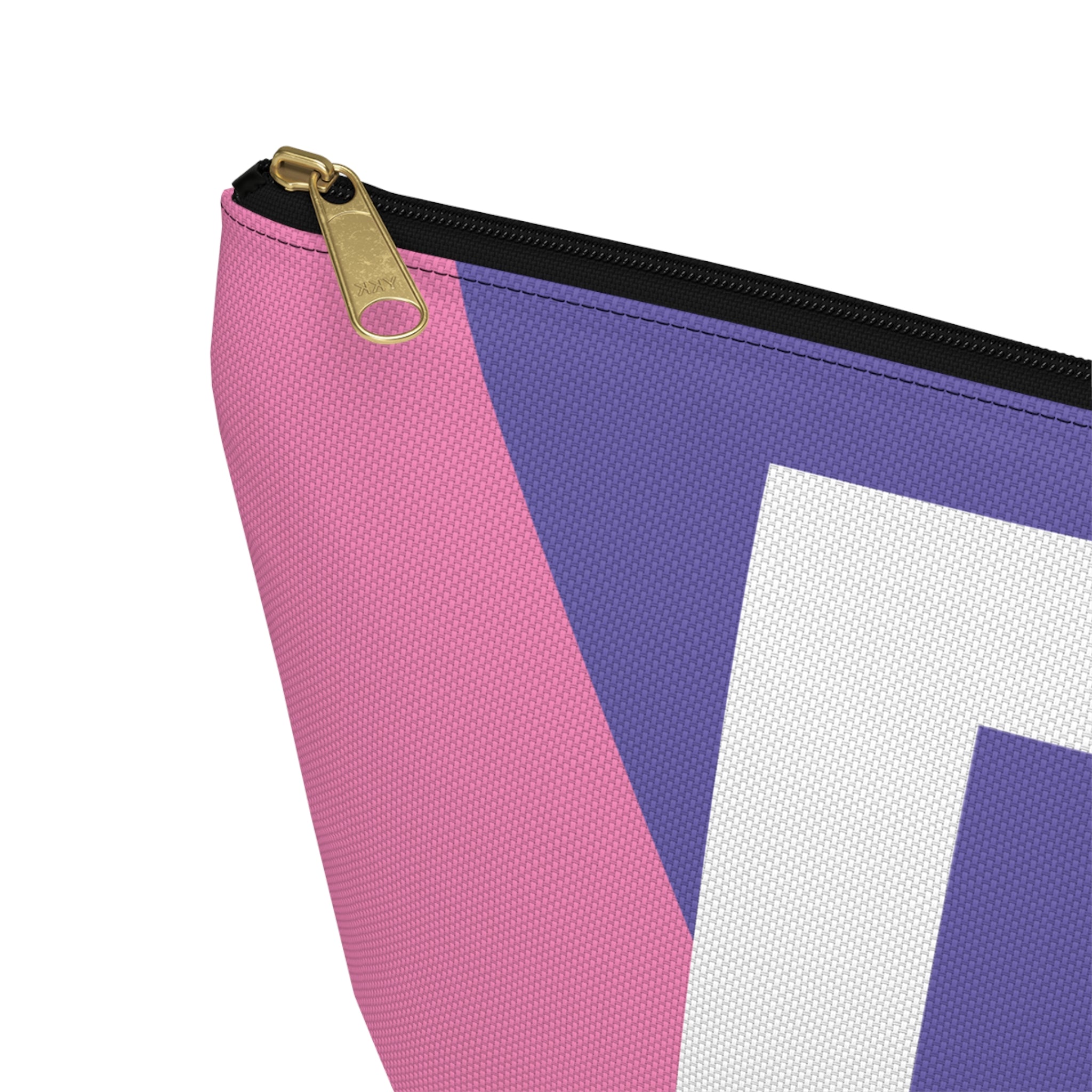 Initials Colorblock Accessory Pouch — Monogram D T-Bottom Cosmetic Bag