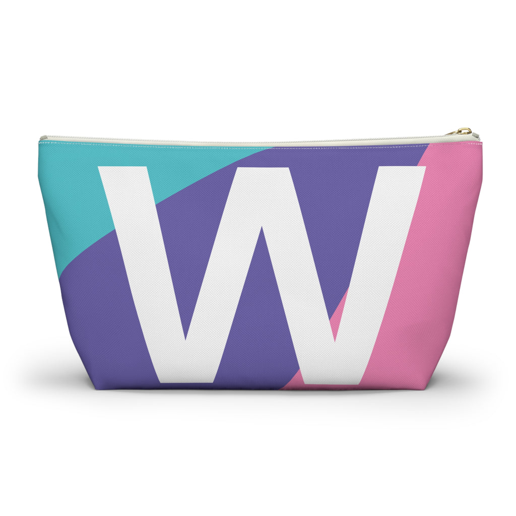 Colorblock Accessory Pouch — Monogram W T-Bottom Cosmetic Bag