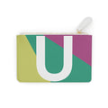 Initial U Mini Clutch — Colorblock Monogram Wristlet Wallet