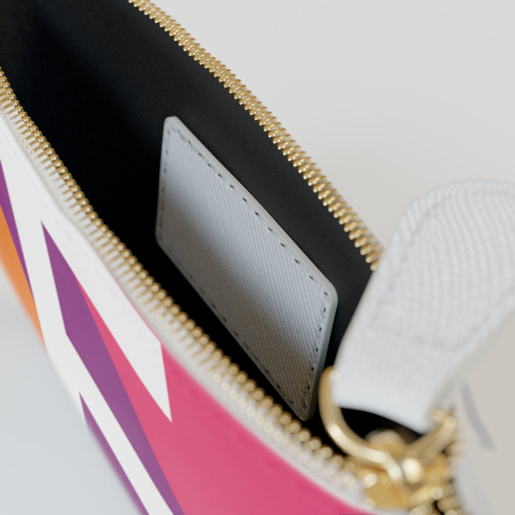 Initial E Mini Clutch — Colorblock Monogram Wristlet Wallet