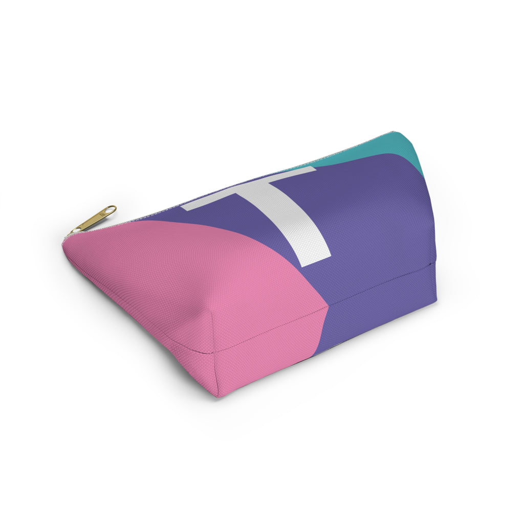 Colorblock Accessory Pouch — Monogram T T-Bottom Cosmetic Bag