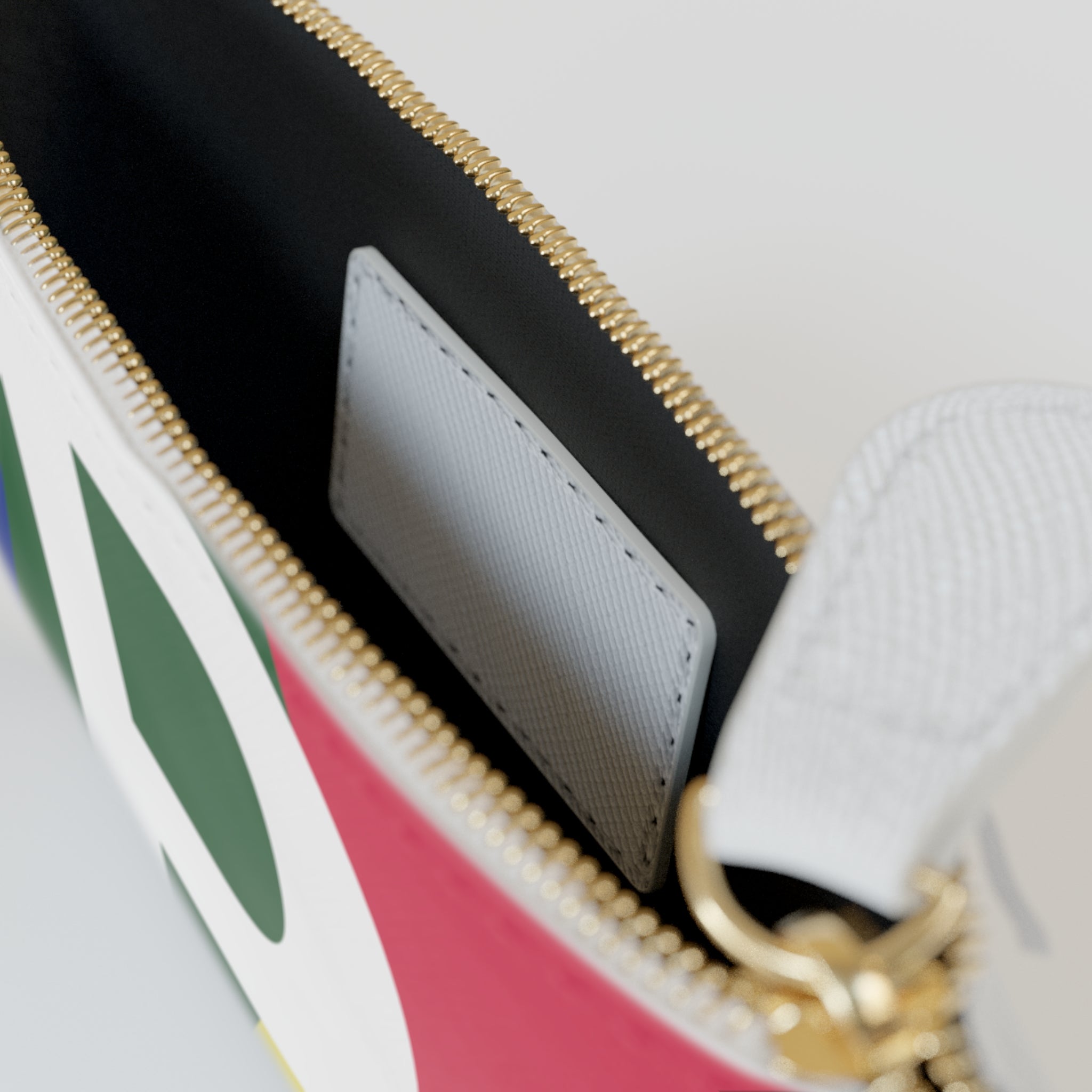 Initial P Mini Clutch — Colorblock Monogram Wristlet Wallet