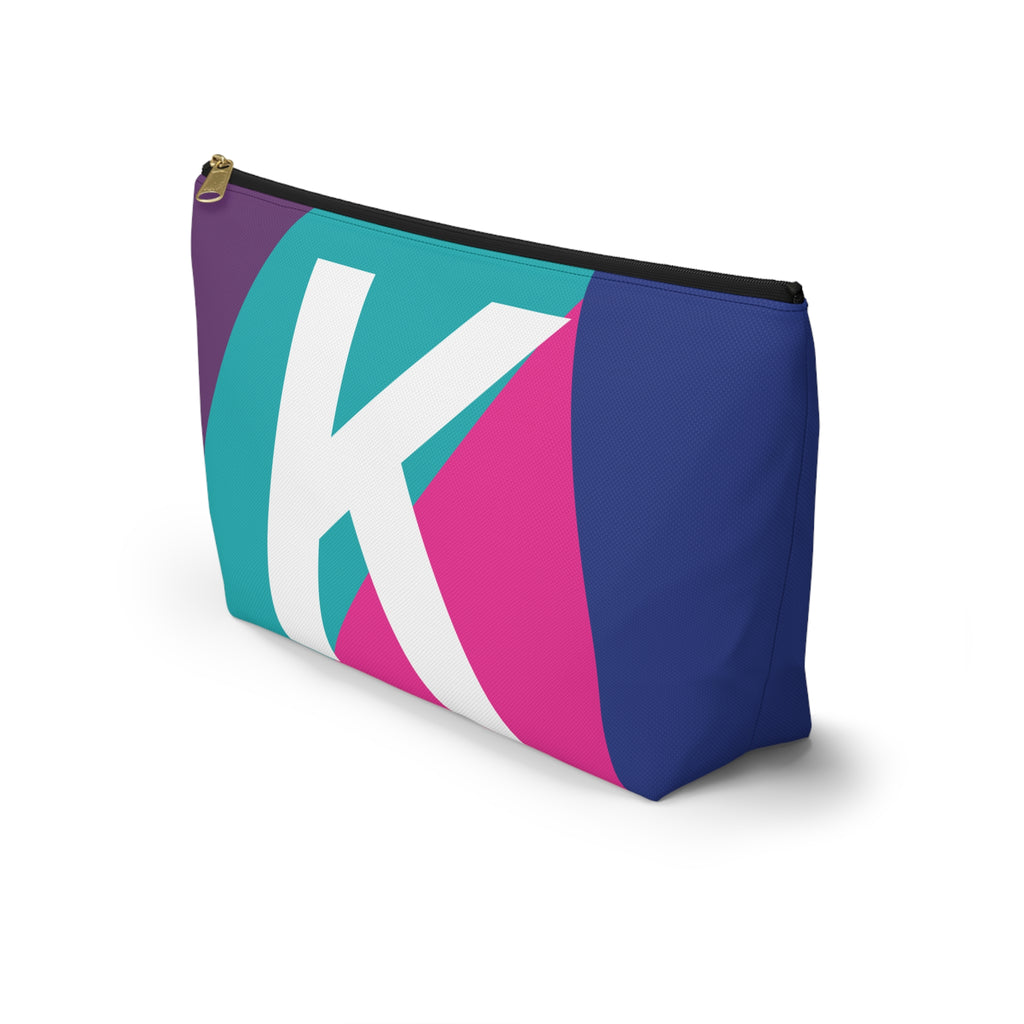 Colorblock Accessory Pouch — Monogram K T-Bottom Cosmetic Bag