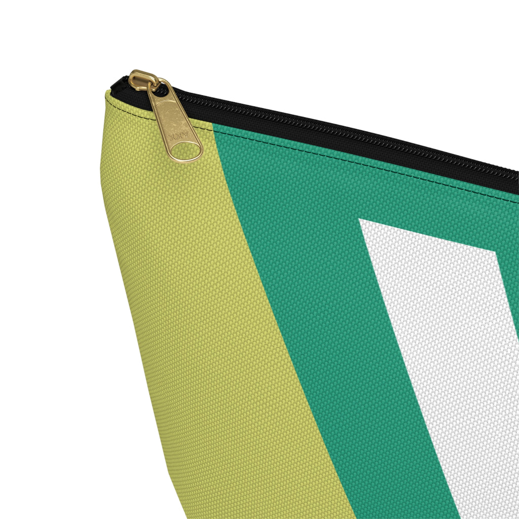 Initials Colorblock Accessory Pouch — Monogram Y T-Bottom Cosmetic Bag