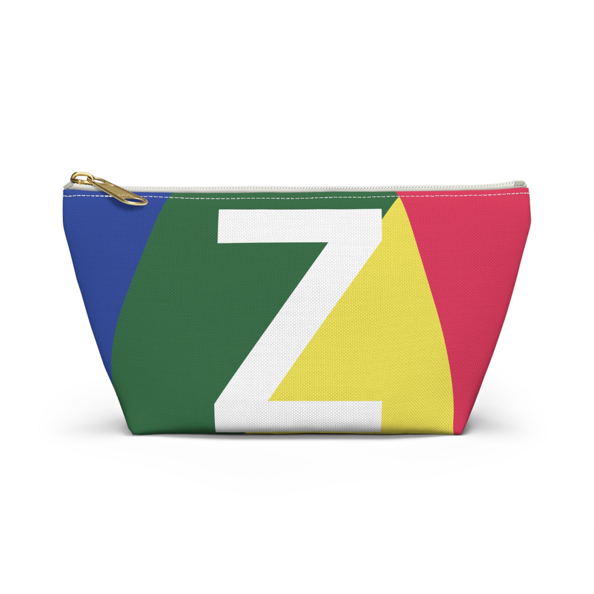 Initials Colorblock Accessory Pouch — Monogram Z T-Bottom Cosmetic Bag