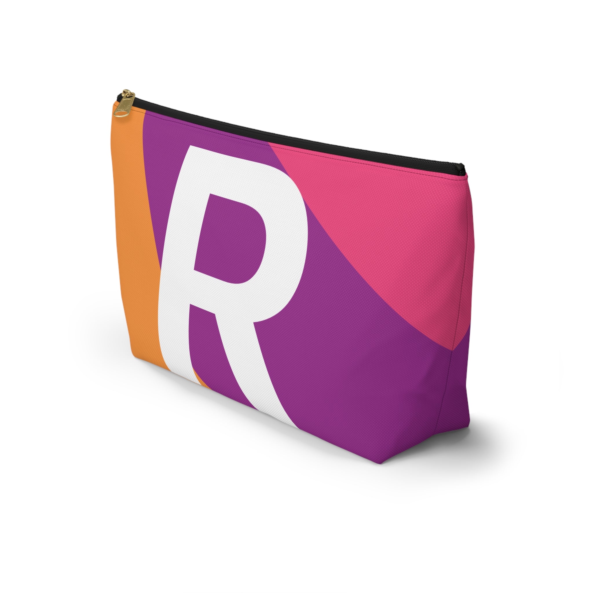 Colorblock Accessory Pouch — Monogram R T-Bottom Cosmetic Bag