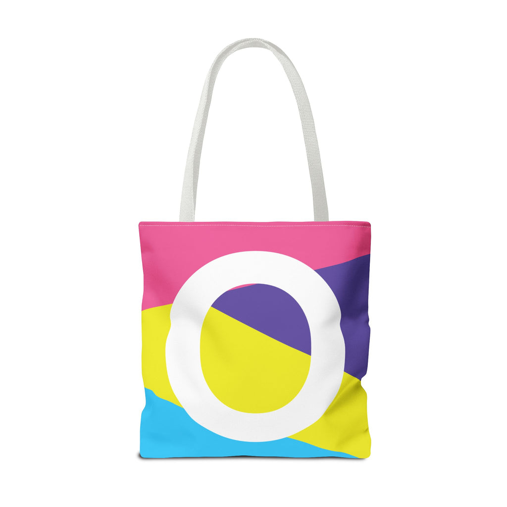 Monogram 'O' Colorblock Tote Bag — Personalized Initial O Shoulder Tote