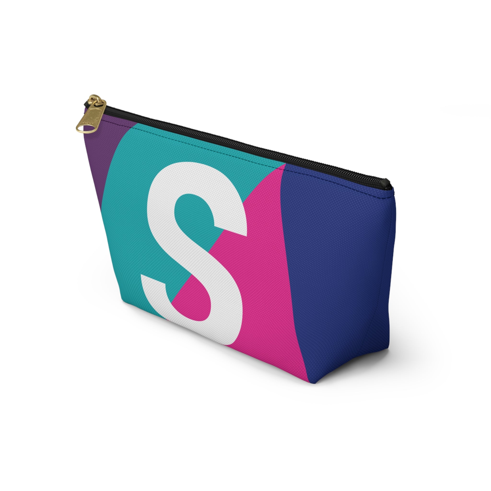 Colorblock Accessory Pouch — Monogram S T-Bottom Cosmetic Bag