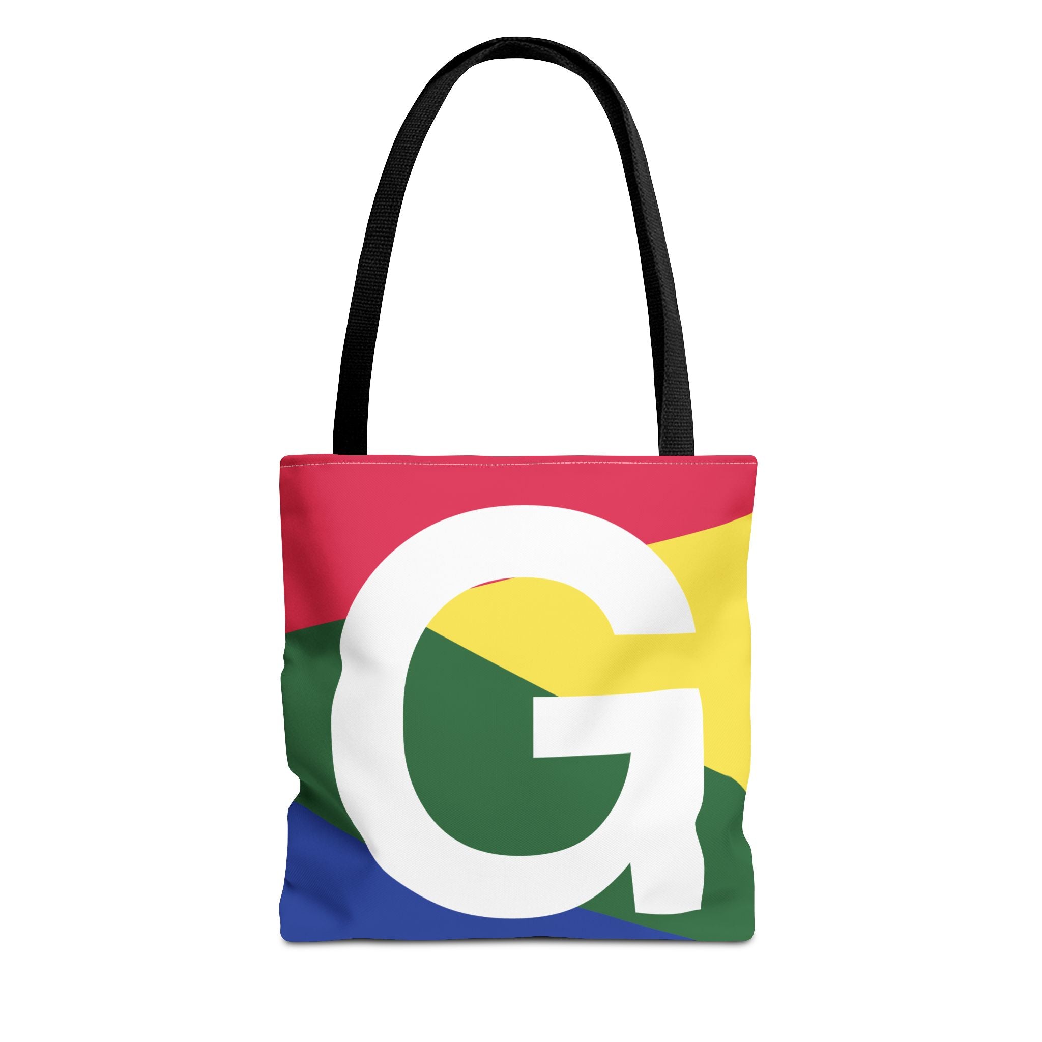 Monogram 'G' Colorblock Tote Bag — Personalized Initial G Shoulder Tote