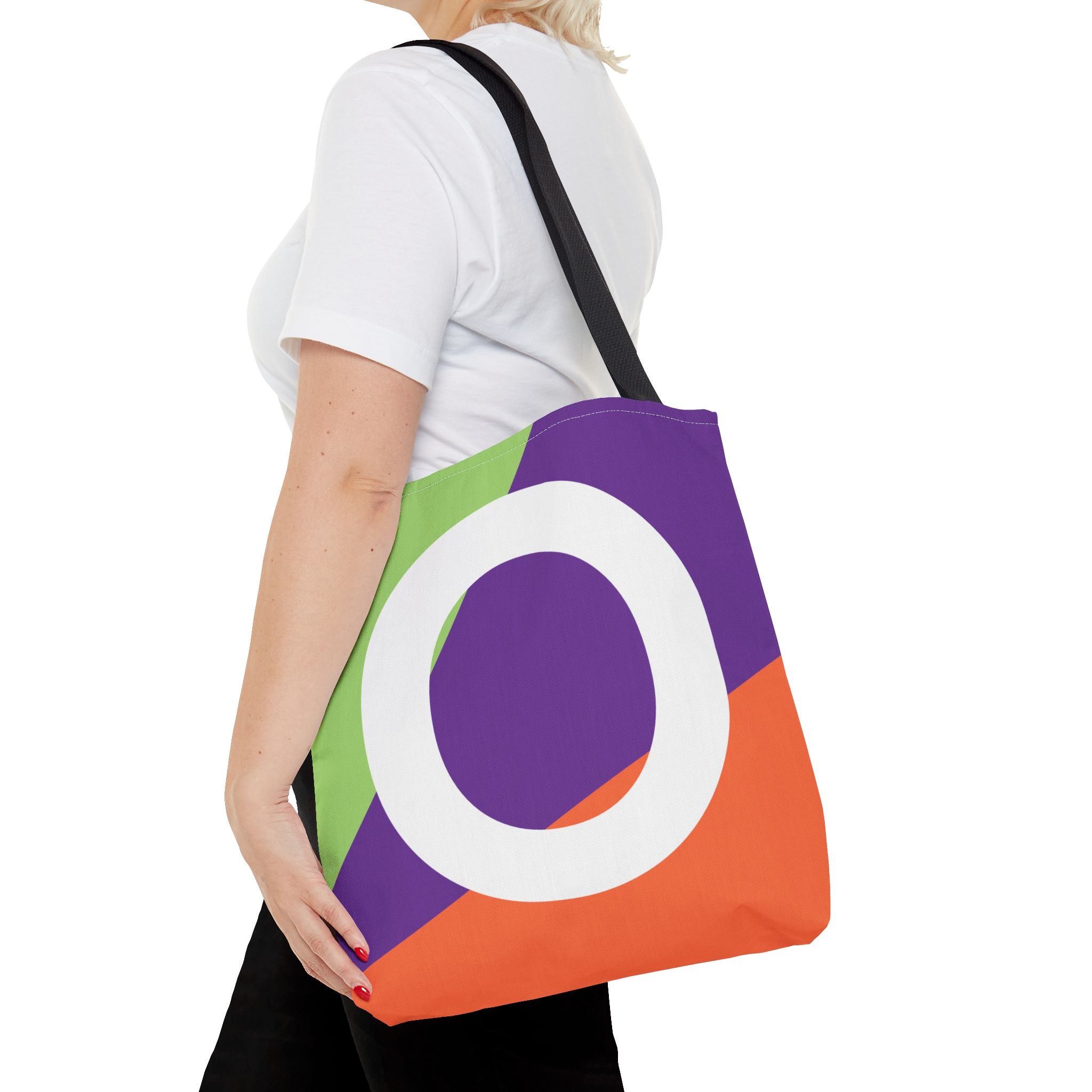 Monogram 'O' Colorblock Tote Bag — Personalized Initial O Shoulder Tote