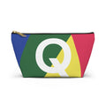 Colorblock Accessory Pouch — Monogram Q T-Bottom Cosmetic Bag