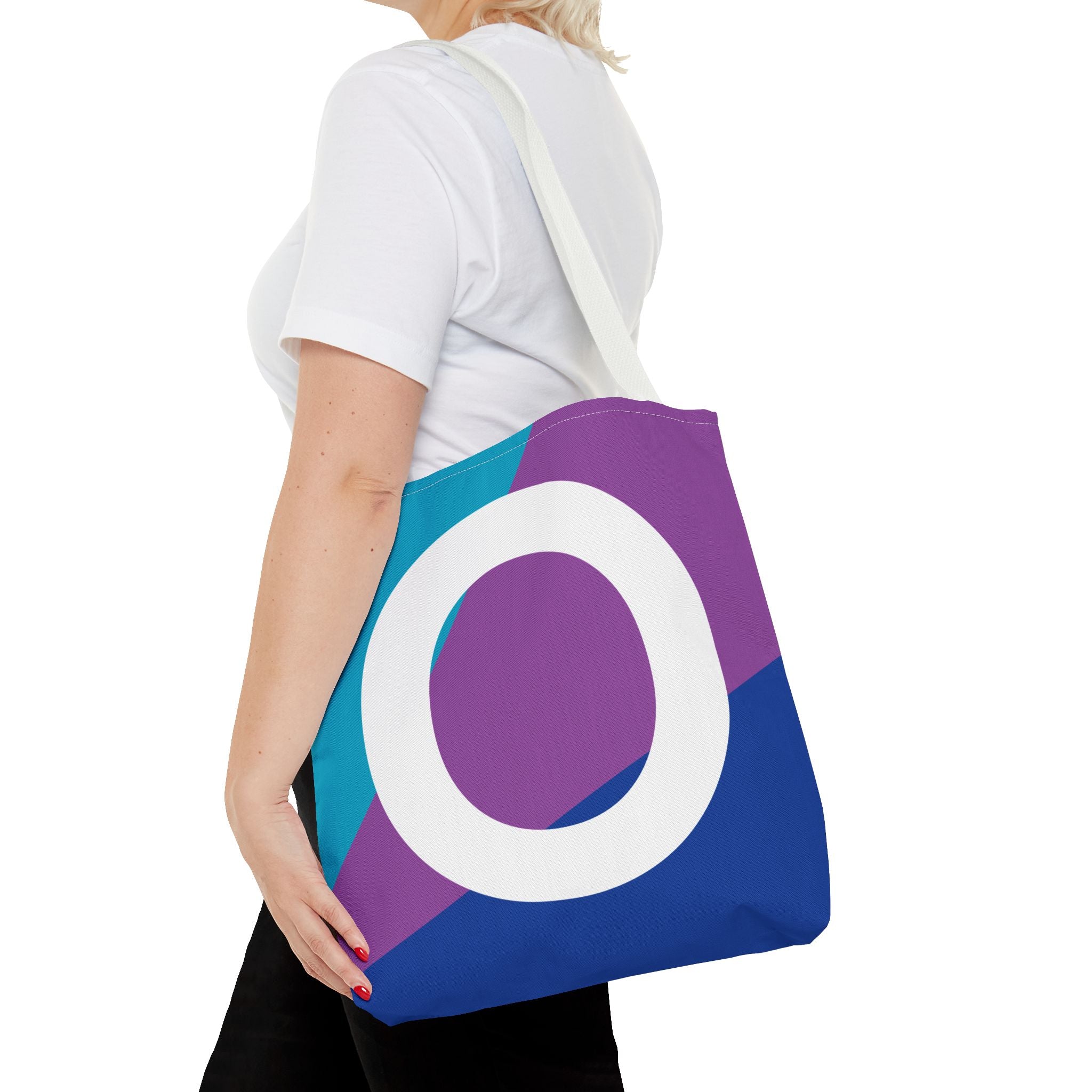Monogram 'O' Colorblock Tote Bag — Personalized Initial O Shoulder Tote