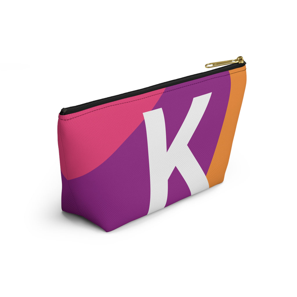 Colorblock Accessory Pouch — Monogram K T-Bottom Cosmetic Bag