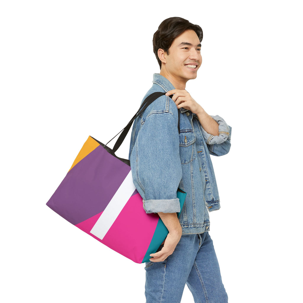 Personalized 'I' Colorblock Tote Bag — Monogram Weekender Tote