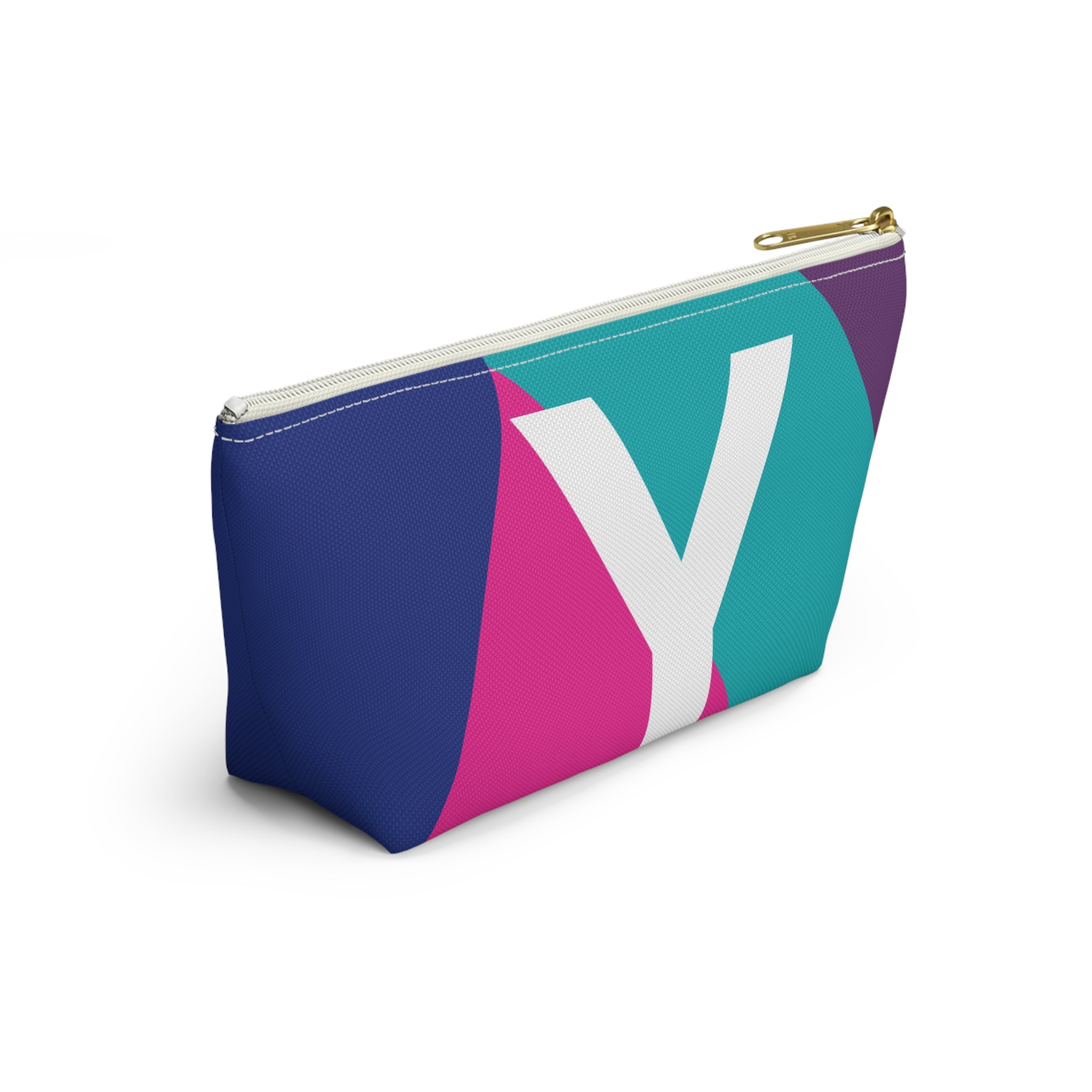 Colorblock Accessory Pouch — Monogram Y T-Bottom Cosmetic Bag