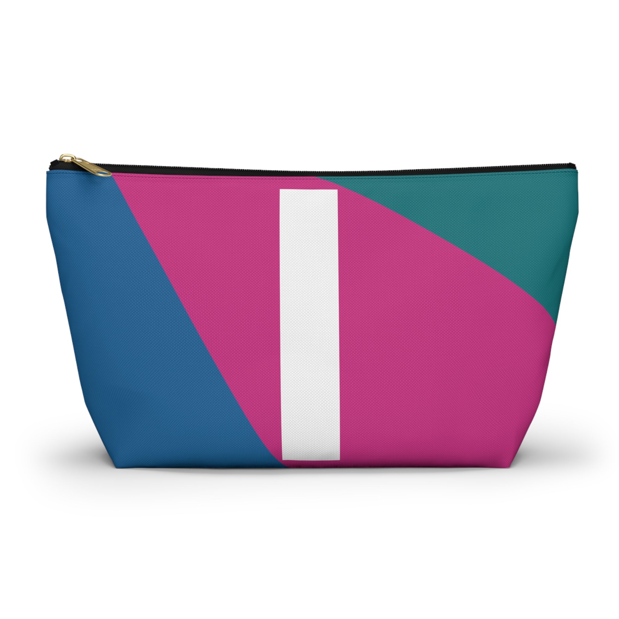 Initials Colorblock Accessory Pouch — Monogram I T-Bottom Cosmetic Bag