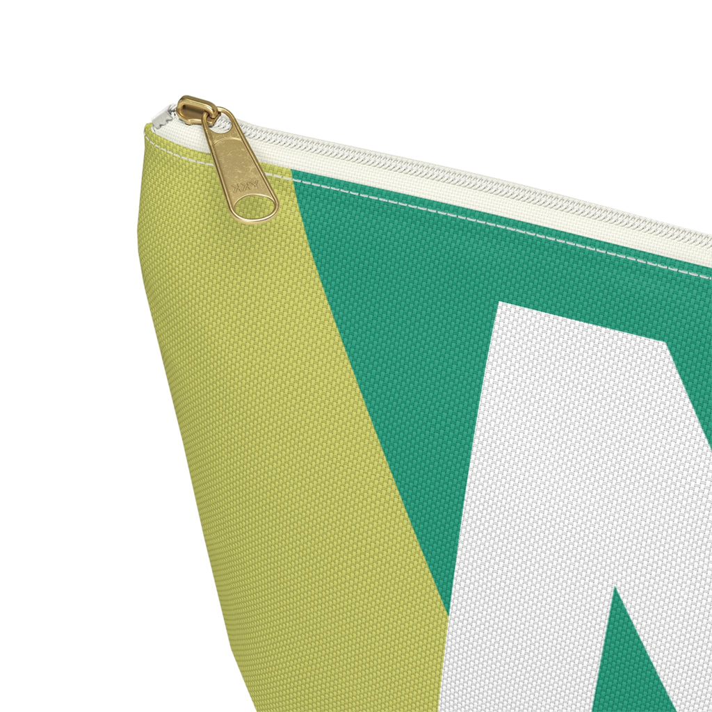 Initials Colorblock Accessory Pouch — Monogram N T-Bottom Cosmetic Bag