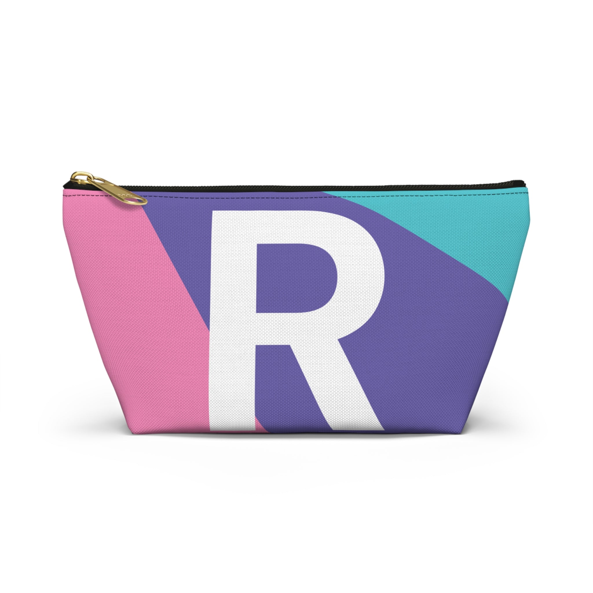 Colorblock Accessory Pouch — Monogram R T-Bottom Cosmetic Bag