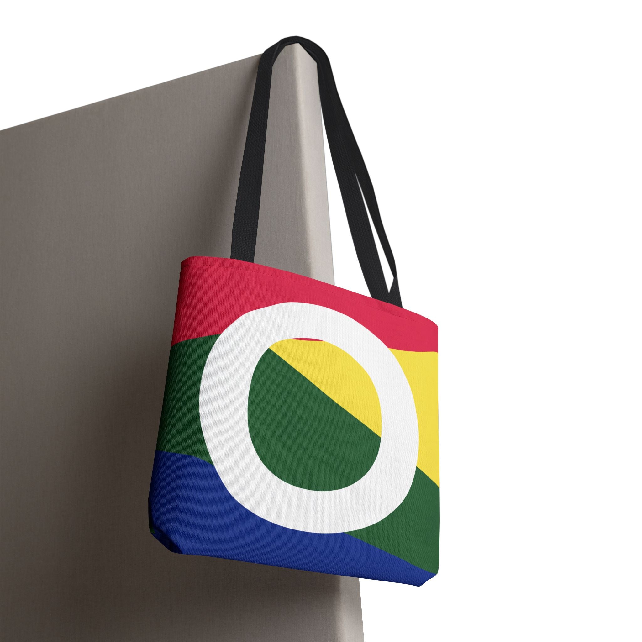 Monogram 'O' Colorblock Tote Bag — Personalized Initial O Shoulder Tote