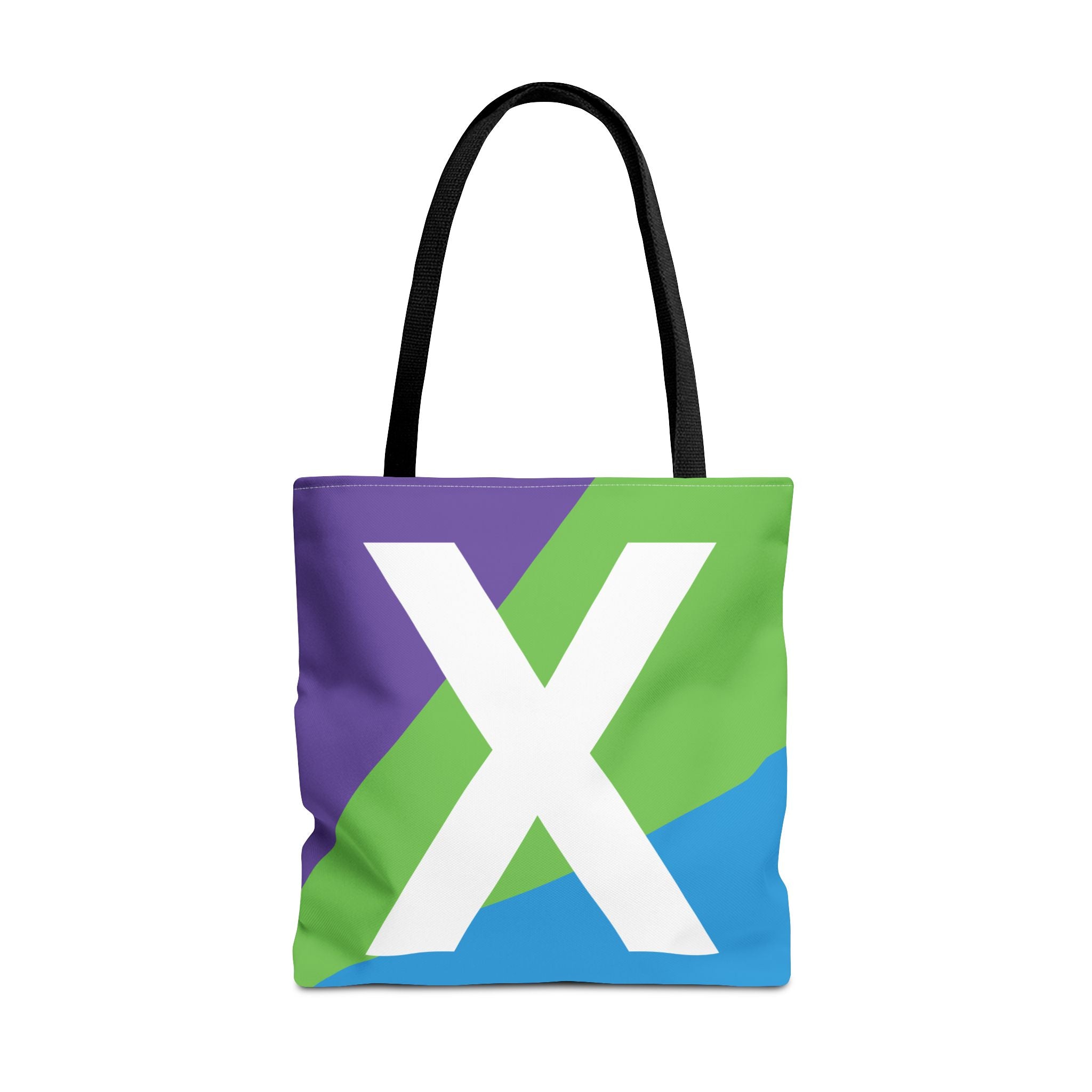 Monogram 'X' Colorblock Tote Bag — Personalized Initial X Shoulder Tote