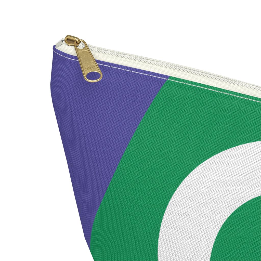 Initials Colorblock Accessory Pouch — Monogram C T-Bottom Cosmetic Bag