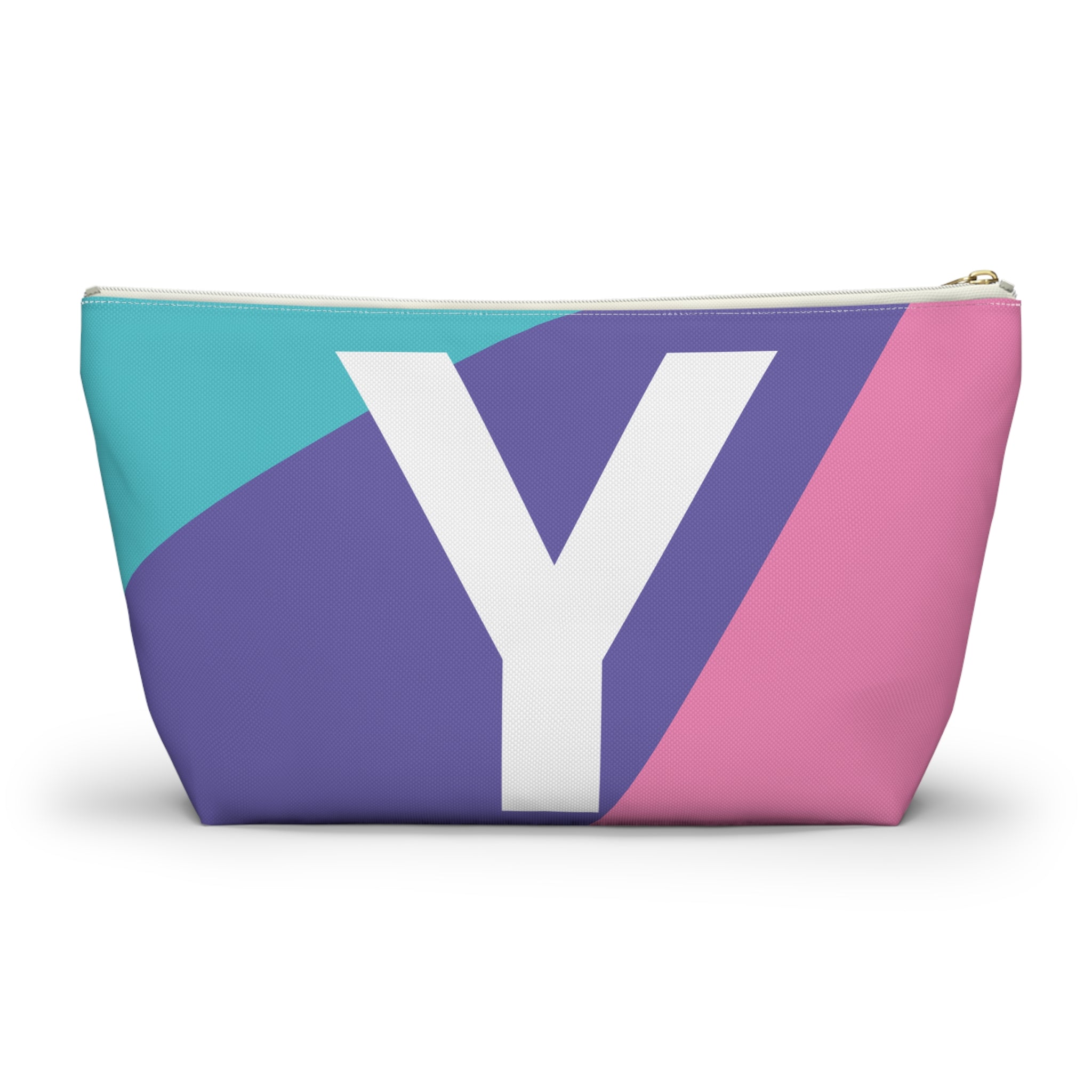 Colorblock Accessory Pouch — Monogram Y T-Bottom Cosmetic Bag