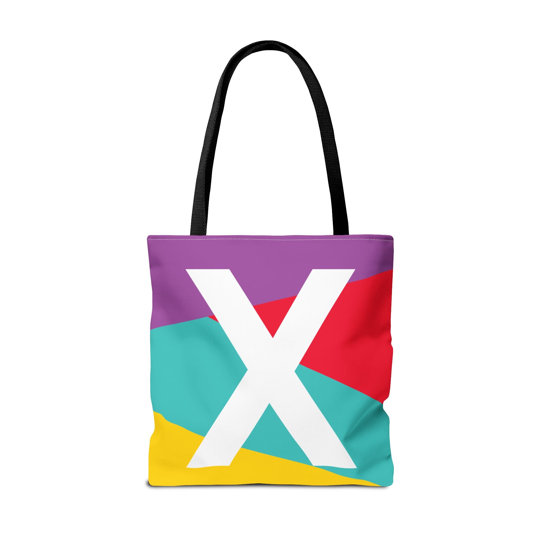 Monogram 'X' Colorblock Tote Bag — Personalized Initial X Shoulder Tote