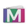 Monogram 'M' Colorblock Clutch Bag — Bold Geometric Wristlet for Everyday & Gifts