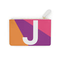Initial J Mini Clutch — Colorblock Monogram Wristlet Wallet