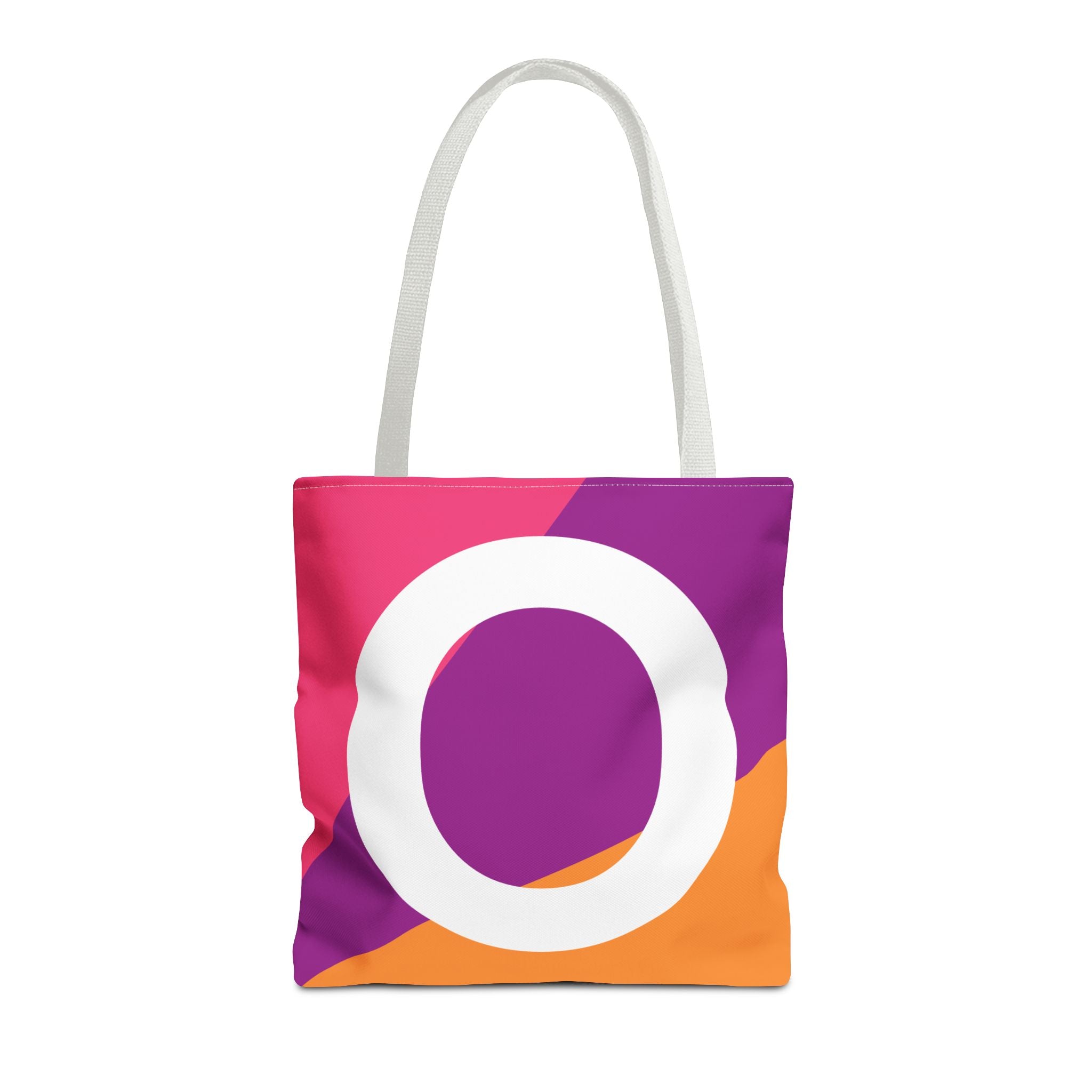 Monogram 'O' Colorblock Tote Bag — Personalized Initial O Shoulder Tote