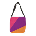Colorblock Geometric Tote Bag — Adjustable Strap, Bright Abstract Pattern