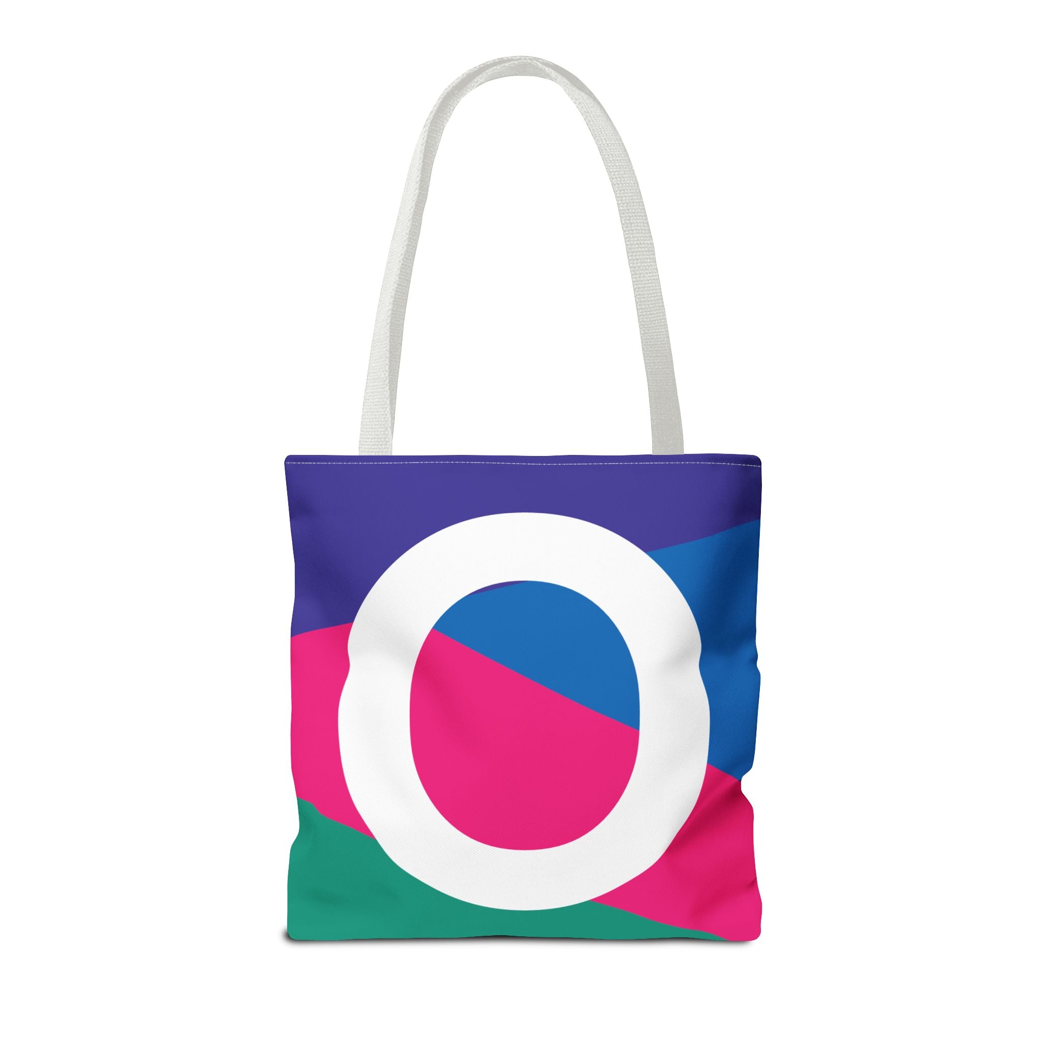 Monogram 'O' Colorblock Tote Bag — Personalized Initial O Shoulder Tote