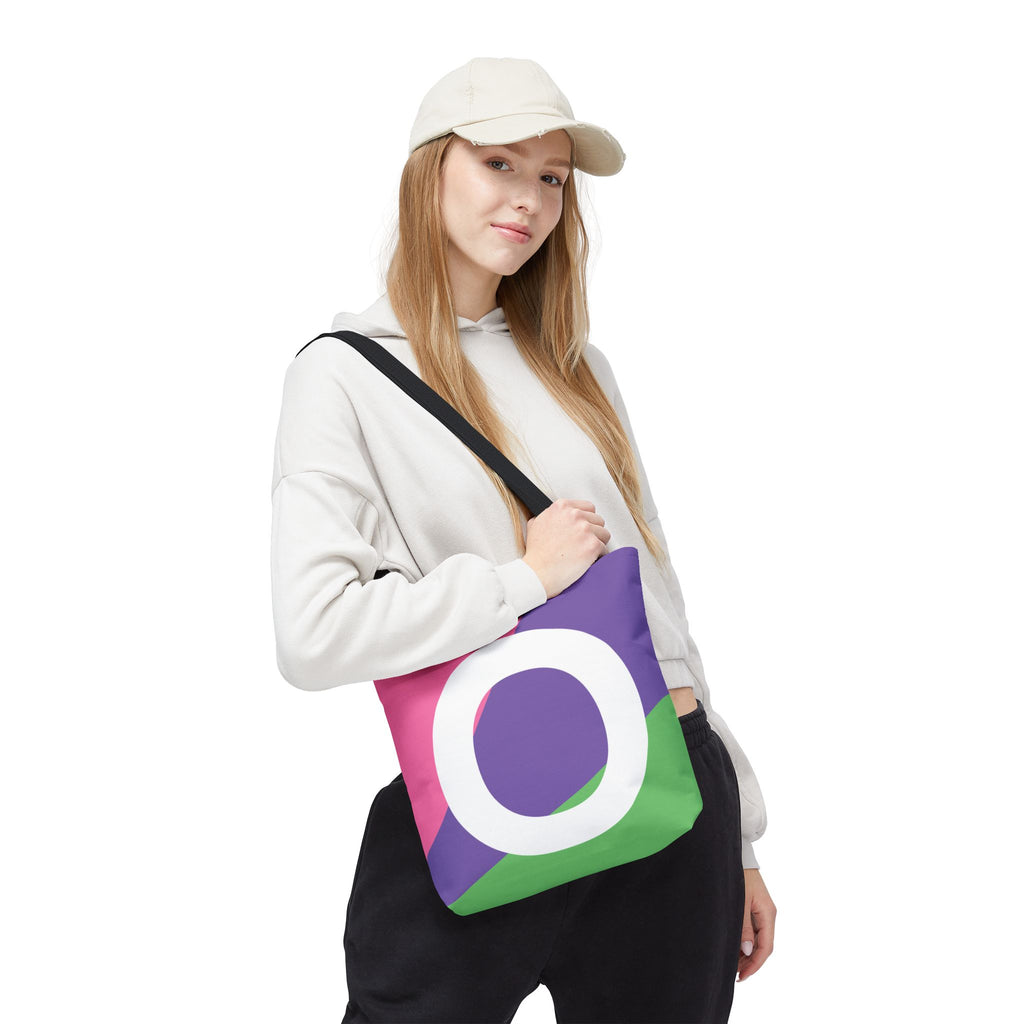 Monogram 'O' Colorblock Tote Bag — Personalized Initial O Shoulder Tote