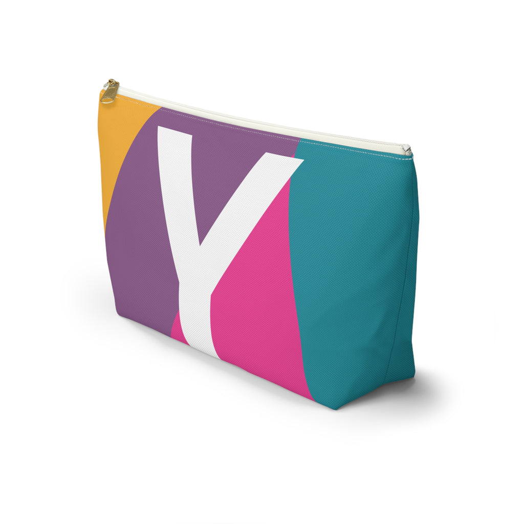 Colorblock Accessory Pouch — Monogram Y T-Bottom Cosmetic Bag