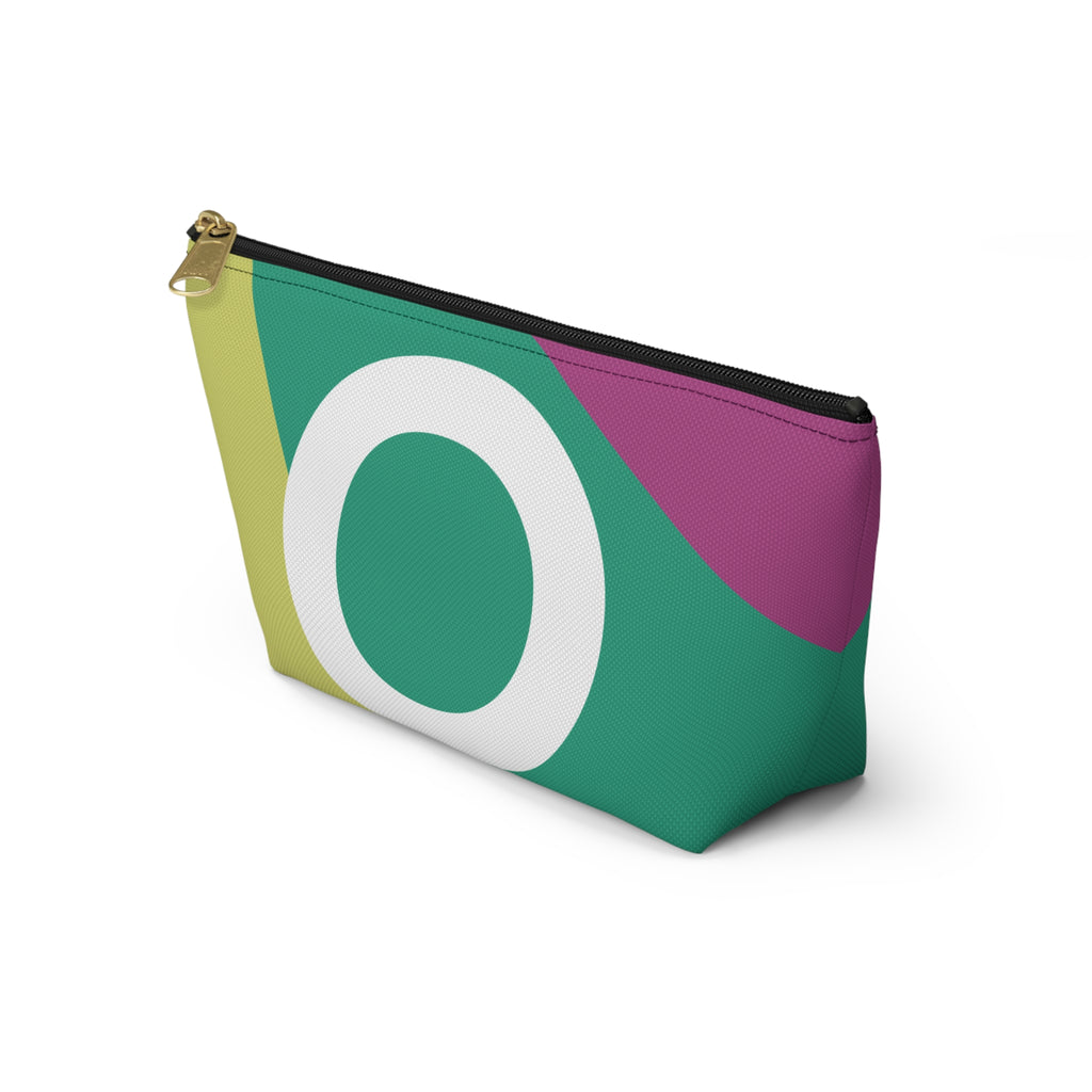 Initials Colorblock Accessory Pouch — Monogram O T-Bottom Cosmetic Bag