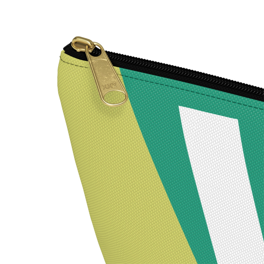 Initials Colorblock Accessory Pouch — Monogram V T-Bottom Cosmetic Bag