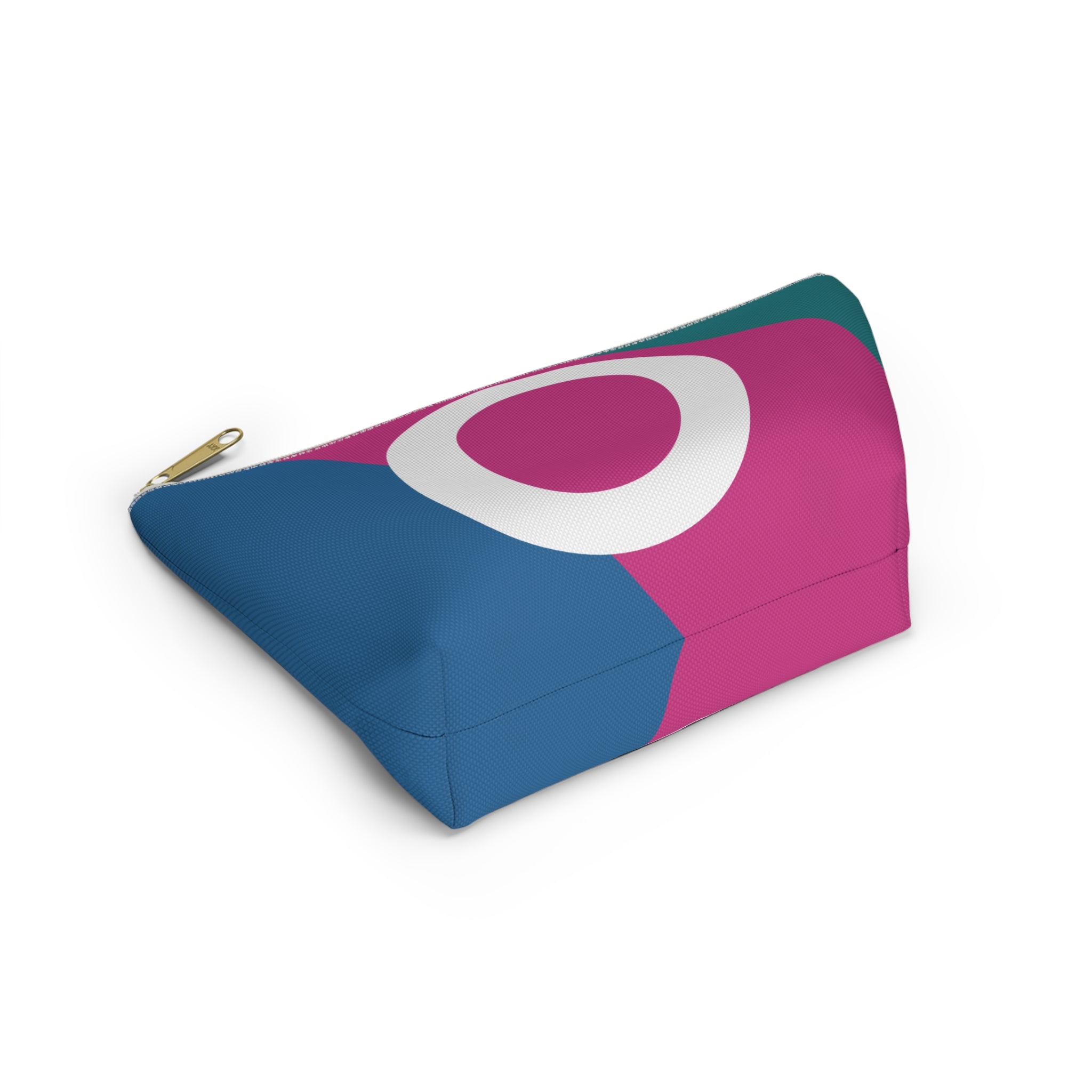 Initials Colorblock Accessory Pouch — Monogram O T-Bottom Cosmetic Bag