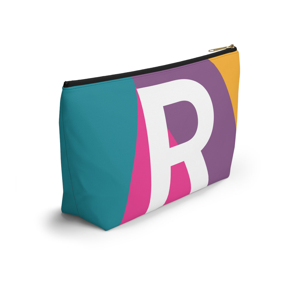 Colorblock Accessory Pouch — Monogram R T-Bottom Cosmetic Bag