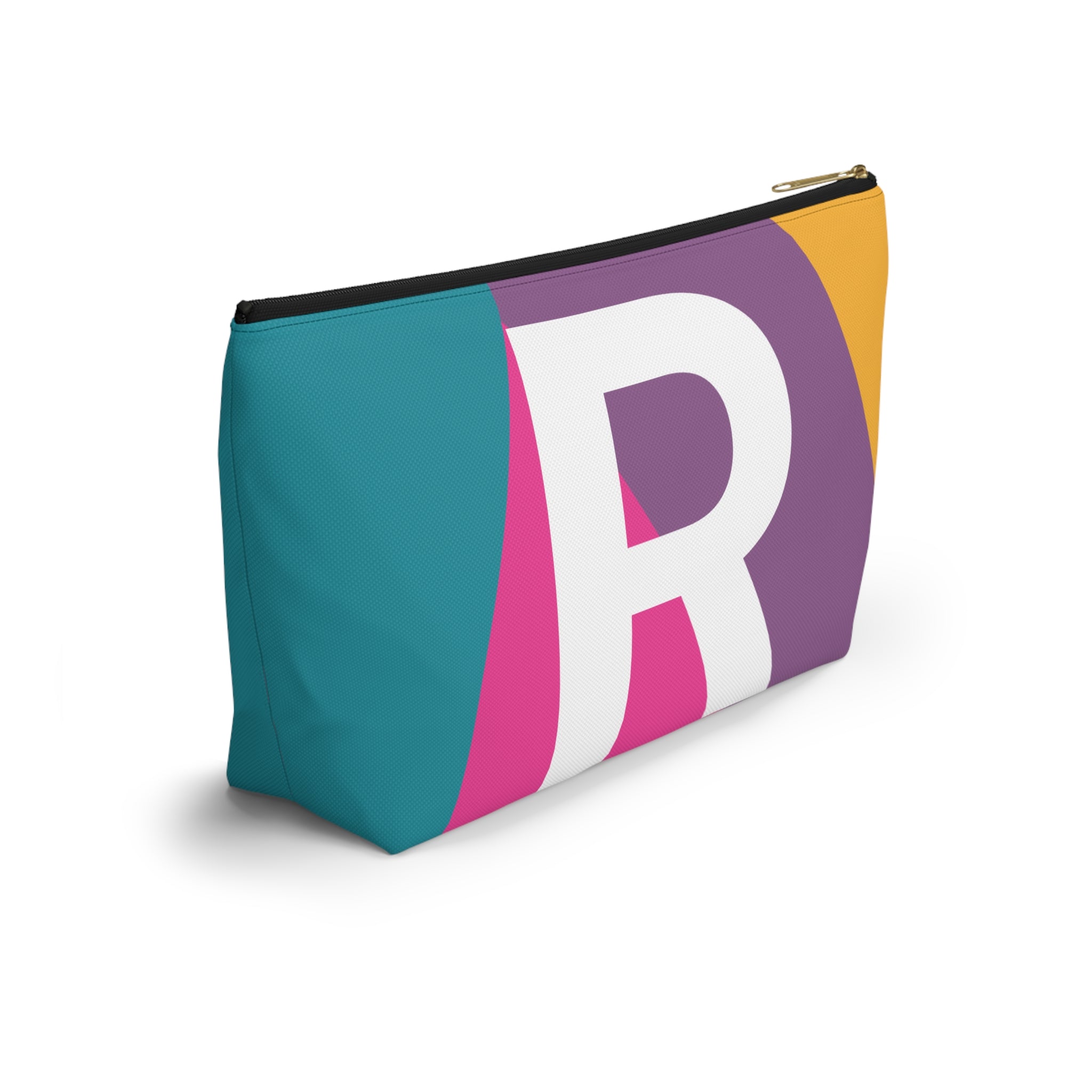Colorblock Accessory Pouch — Monogram R T-Bottom Cosmetic Bag