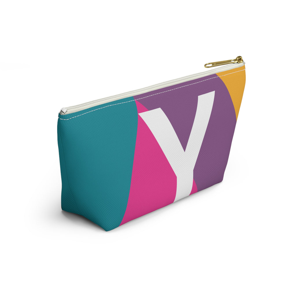 Colorblock Accessory Pouch — Monogram Y T-Bottom Cosmetic Bag