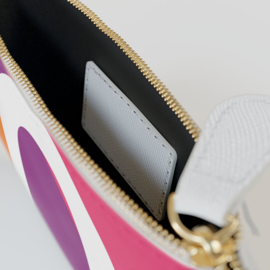Initial O Mini Clutch — Colorblock Monogram Wristlet Wallet