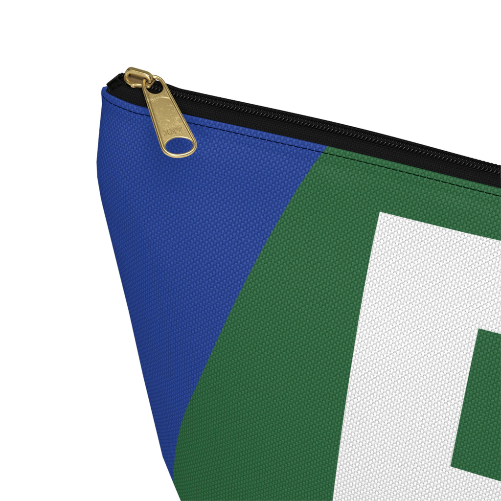 Initials Colorblock Accessory Pouch — Monogram B T-Bottom Cosmetic Bag