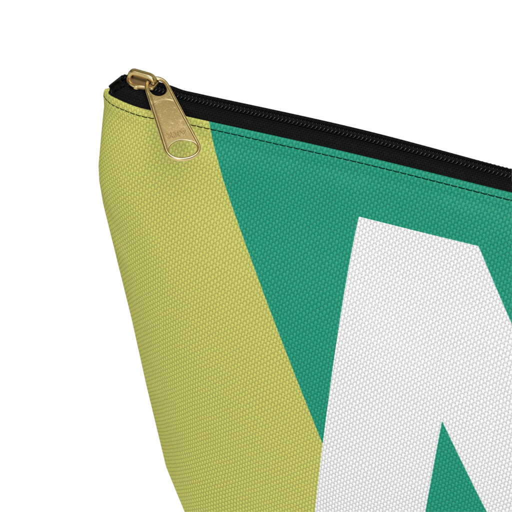 Initials Colorblock Accessory Pouch — Monogram N T-Bottom Cosmetic Bag