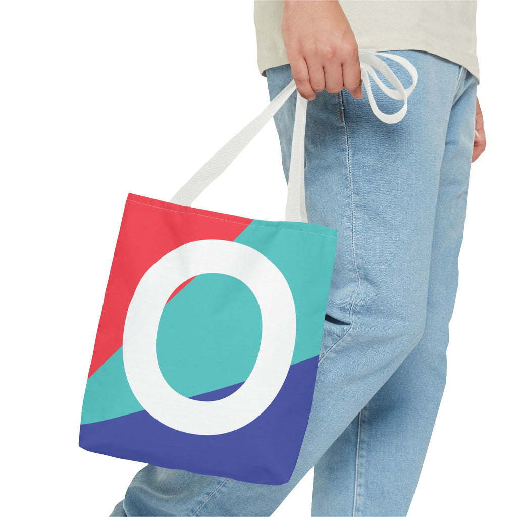 Monogram 'O' Colorblock Tote Bag — Personalized Initial O Shoulder Tote