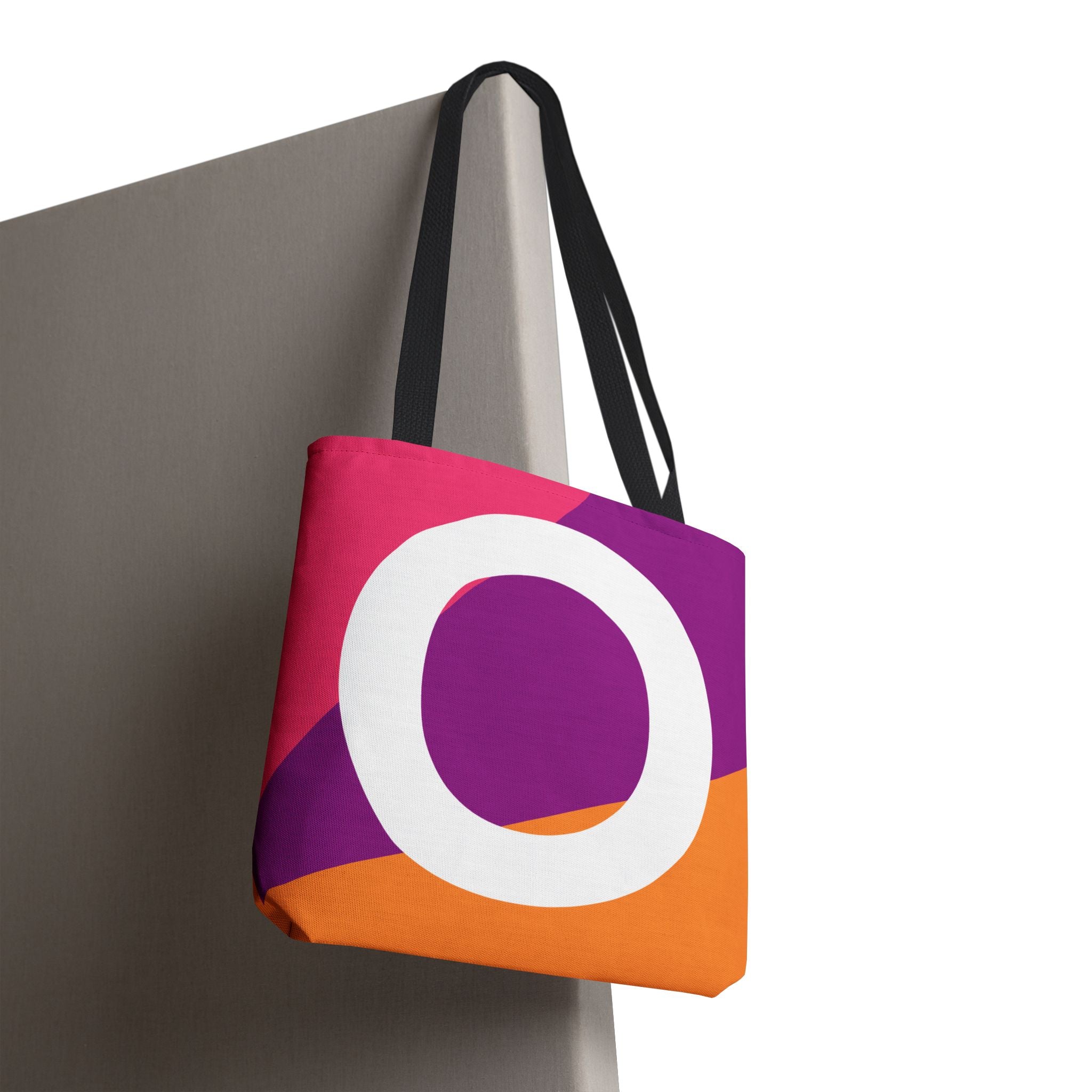 Monogram 'O' Colorblock Tote Bag — Personalized Initial O Shoulder Tote