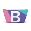Initials Colorblock Accessory Pouch — Monogram B T-Bottom Cosmetic Bag